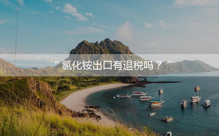 氯化銨出口有退稅嗎？